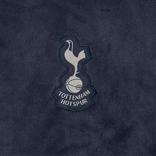 Tottenham Hotspur FC Official Gift Boys Fleece Dressing Gown Robe Navy 9-10 Yrs