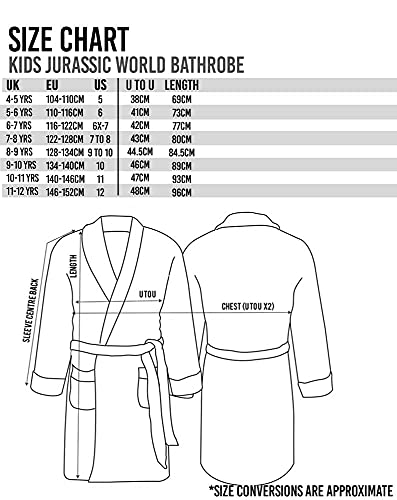 Jurassic World Dressing Gown For Boys | Kids Camo Tyrannosaurus Rex Green Pocket Bathrobe | Children’s Soft Fluffy Pjs Robe 6-7 Years