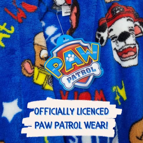 Paw Patrol Chase, Marshall and Rubble Boys Dressing Gown/Robe (4-5yr) Blue