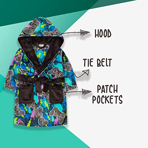 Metzuyan WS-AW22 Kids Boys Game Dressing Gown Gaming Printed Bathrobe Tie Dye Nightwear 11-12 Years