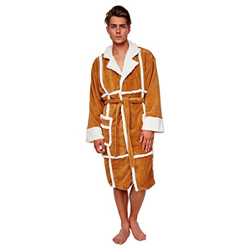 Only Fools and Horses Groovy-del-boy-only-Fools-Bathrobe, Tan/White, One Size