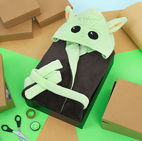 Star Wars Baby Yoda Kids Dressing Gown, The Mandalorian The Child Boys Robes (Brown/Green, 11-12 Years)