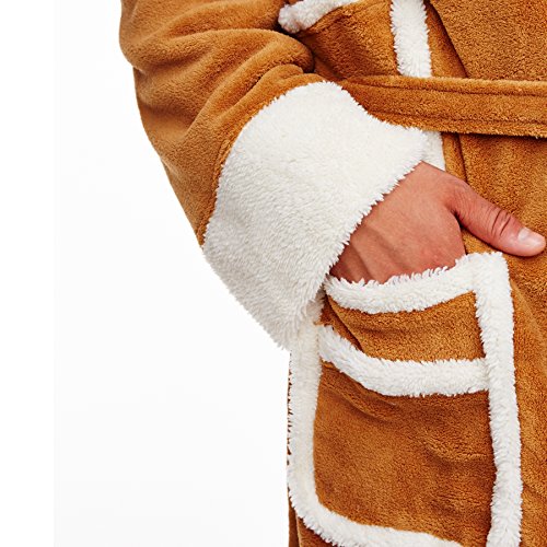 Only Fools and Horses Groovy-del-boy-only-Fools-Bathrobe, Tan/White, One Size