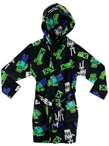 Minecraft Boys Creeper Dressing Gown Black 7-8 Years