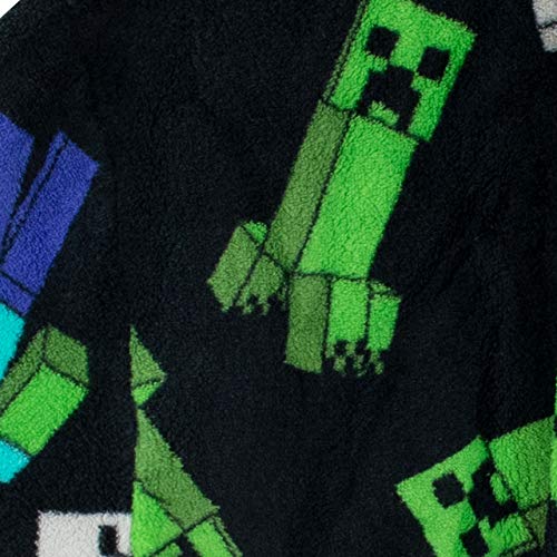 Minecraft Boys Creeper Dressing Gown Black 7-8 Years