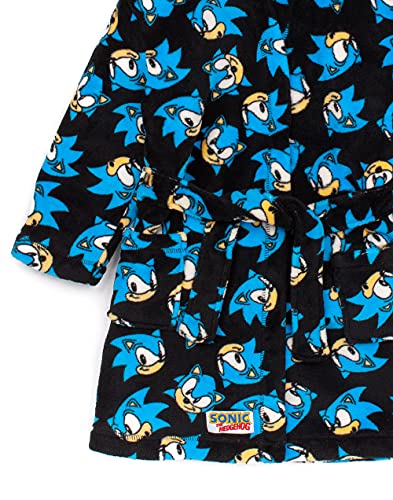 Sonic The Hedgehog Dressing Gown For Kids | Boys Girls Character Bath-robe | Blue Soft Gamer Pyjama Robe Merchandise 4-5 Years