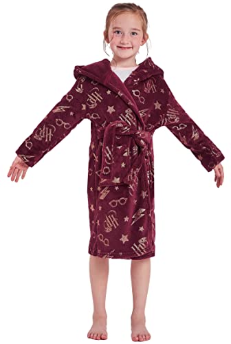 Girls Boys Harry Potter Dressing Gown Bathrobe Robe (Harry Potter, 9-10 Years)