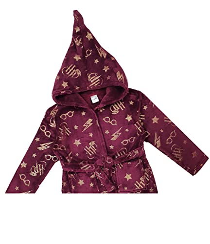 Girls Boys Harry Potter Dressing Gown Bathrobe Robe (Harry Potter, 9-10 Years)
