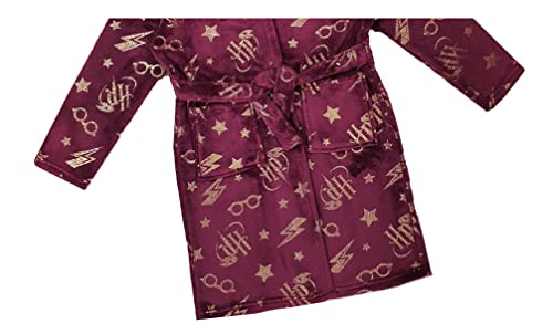 Girls Boys Harry Potter Dressing Gown Bathrobe Robe (Harry Potter, 9-10 Years)