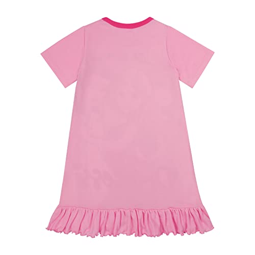 Disney Princess Girls Nightdress, Belle Rapunzel and Ariel Nightie, Ages 3 to 8 Years Old (6-7 Years) Pink