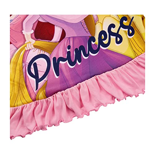 Disney Princess Girls Nightdress, Belle Rapunzel and Ariel Nightie, Ages 3 to 8 Years Old (6-7 Years) Pink