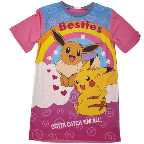 Pokémon Pikachu and Eevee Besties Girls Nightie/Nightdress 5-6yrs Pink