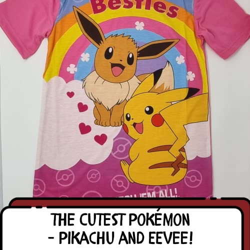 Pokémon Pikachu and Eevee Besties Girls Nightie/Nightdress 5-6yrs Pink