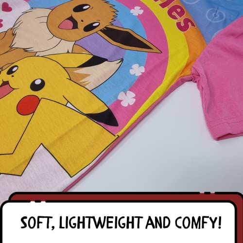 Pokémon Pikachu and Eevee Besties Girls Nightie/Nightdress 5-6yrs Pink