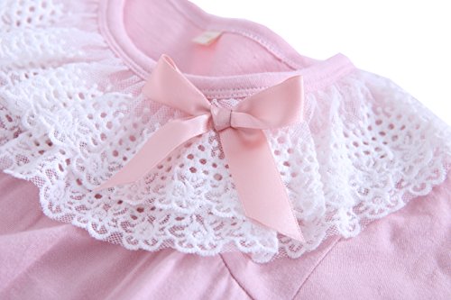 ABClothing Baby Girl Lace Cotton Nightgown 13 Years Pink