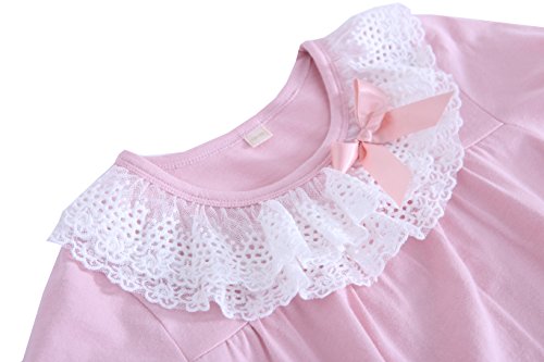ABClothing Baby Girl Lace Cotton Nightgown 13 Years Pink