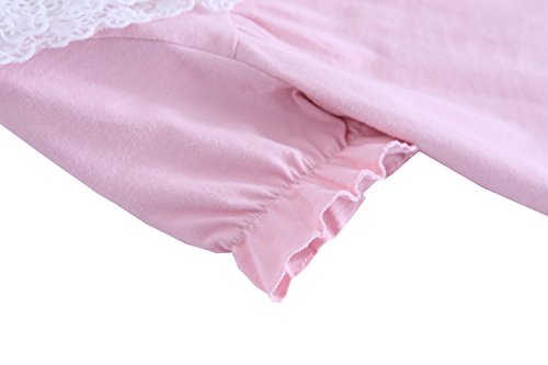 ABClothing Baby Girl Lace Cotton Nightgown 13 Years Pink
