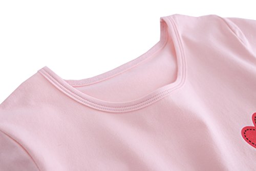 Girl Nighties Cotton Sleepwear for Toddler 13-14 Years Pink Cat Lovely Cat