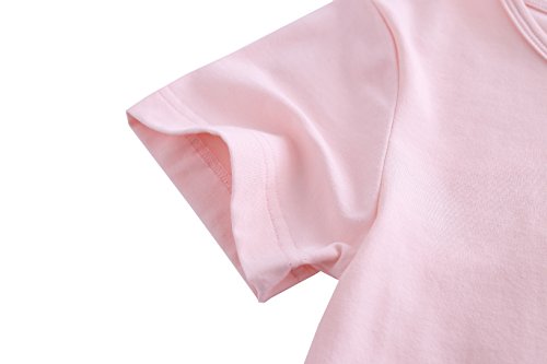 Girl Nighties Cotton Sleepwear for Toddler 13-14 Years Pink Cat Lovely Cat