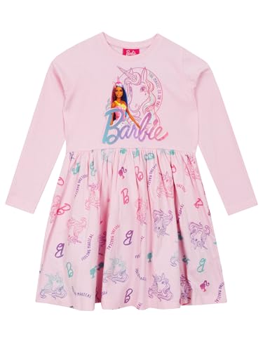 Barbie Dress | Unicorn Dress for Girls | Girls Skater Dress | Pink | 9-10 Years