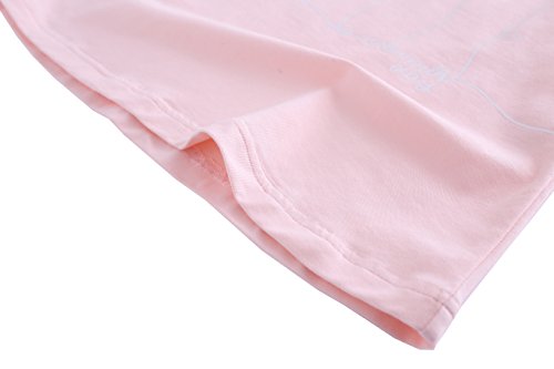Girl Nighties Cotton Sleepwear for Toddler 13-14 Years Pink Cat Lovely Cat