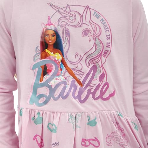 Barbie Dress | Unicorn Dress for Girls | Girls Skater Dress | Pink | 9-10 Years
