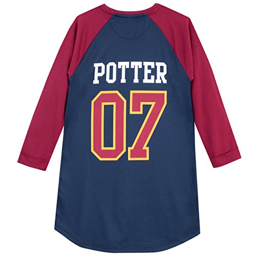 Harry Potter Girls Nightdress | Gryffindor Girls' Nighties | Long Sleeve Hogwarts Nighty for Kids Multicoloured Age 9 to 10 Years
