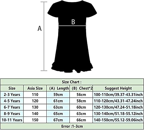 OAIXIUR Girls Pyjamas Blue Cat Printing Nighties Cute Princess Dress Up (Light Pink,8-9 Years,8 Years,9 Years)