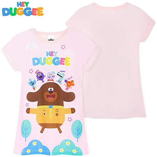 Hey Duggee Girls Nightdress, Girl Nightie 18 Months To 6 Years, Short Sleeved Pyjamas (Pink, 2-3 Years)