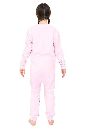 Disney Girls Lilo and Stitch Stitch & Angel Pink Fleece Sleepsuit Kids All in One (12-13 Years)