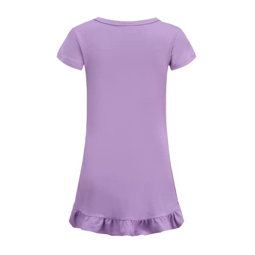 Xpialong Blue Cat Merch Girls Pajamas Nightdress Pjs Girls Dress for 3-13 Years (Purple2,11-12 Years)