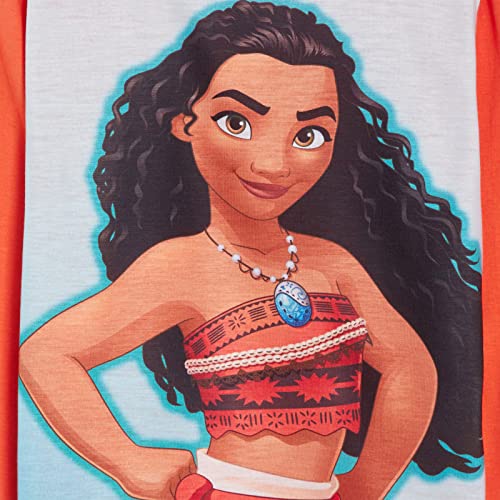 Disney Girls Moana Dress Up Pyjamas for Kids Full Length Novelty Pjs Nightwear 7-8 Years