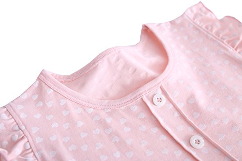 ABClothing Girls' Flutter Sleeve Graphic Sleep Night Gown 3T 4T White