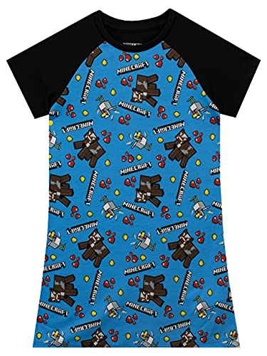 Minecraft Girls Nightdress, Multicoloured, 9-10 Years