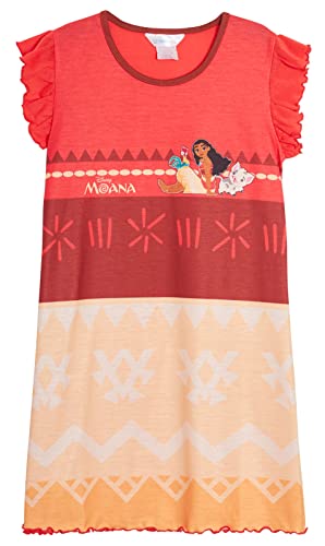 Disney Girls Moana Nightdress Kids Short Sleeve Nightie Nightshirt Nighty Dress Multicolour 7-8 Years