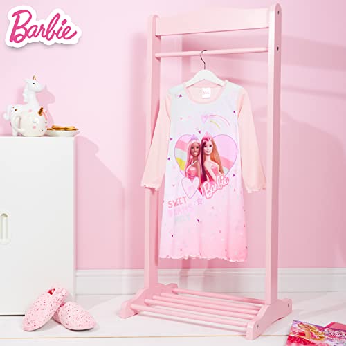 Barbie Girls Long Sleeve Nightie (Pink, 3-4 Years)