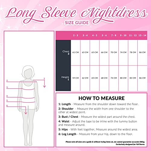 Barbie Girls Long Sleeve Nightie (Pink, 3-4 Years)