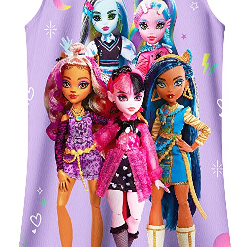 Aepotumn Monster High Girls Nightdress Nightwear Long Sleeve Nighties Sleepwear Dress for Girls