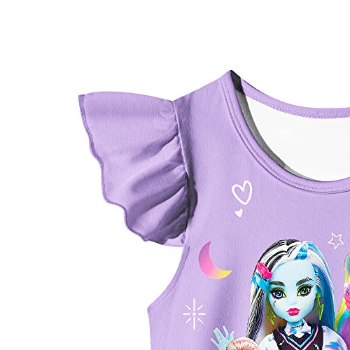 Aepotumn Monster High Girls Nightdress Nightwear Long Sleeve Nighties Sleepwear Dress for Girls