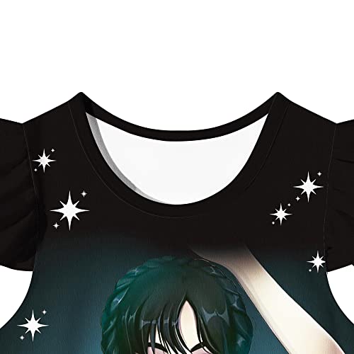 Brigcalki Wednesday Addams Gifts Girls Night Dress Girls Girls Pyjamas Short Sleeve Pjs Girls Nightie for 9-10 Y Kids
