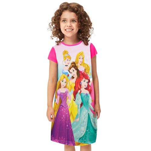 Disney Princess Nightdress | Cinderella, Sleeping Beauty, Rapunzel, Ariel & Belle Girls Nightdress | Multicoloured 3-4 Years
