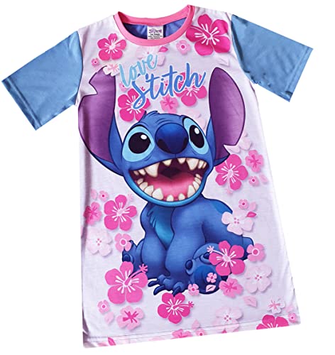 Disney Girls Lilo and Stitch Nightie Nightdress Night Shirt - 9-10 Years