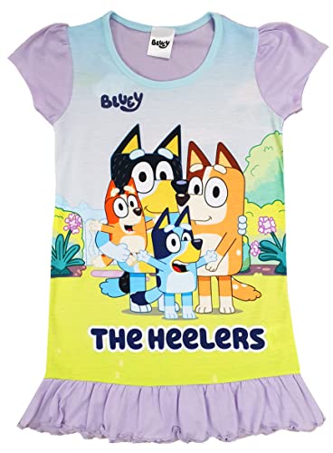Girls Bluey Nightie Nightdress Night Shirt (Bluey, 3-4 Years)