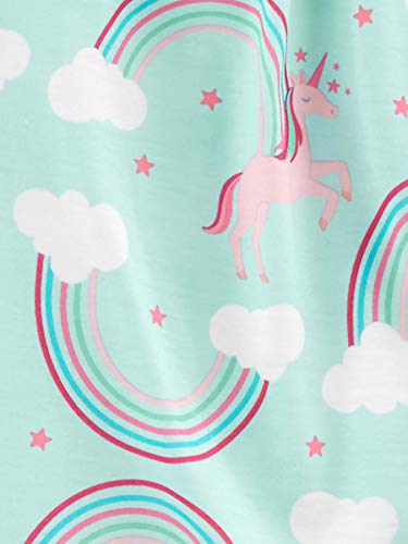 Simple Joys by Carter's Girls' 2-Pack Nightgowns, Mint Green Rainbow/Pink Polka Dot, 2-3 Years (Pack of 2)