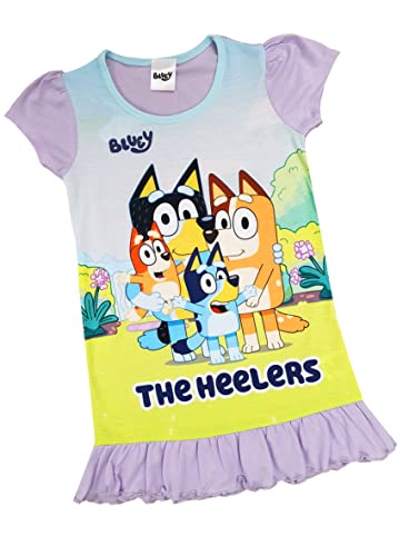 Girls Bluey Nightie Nightdress Night Shirt (Bluey, 3-4 Years)