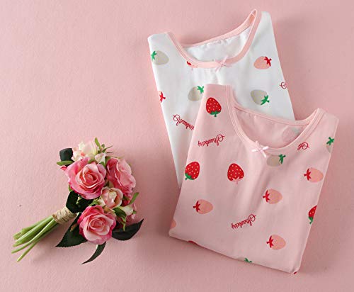 ABClothing Girls Kids Organic pink Nightgown Sleepwear Dress Soft Home Dress Wear 11 12 Years Old