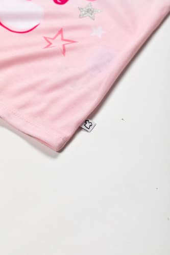 Brand Threads Girls Pink Peppa Pig Nightdress | Kids Nightie Sleepwear | Dreamy Nightdress with Frill Sleeves