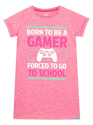Harry Bear Girls Nightdress Born To Be A Gamer Pink 12-13 Years