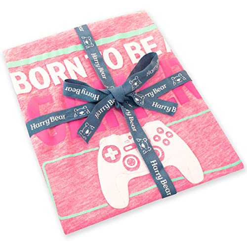 Harry Bear Girls Nightdress Born To Be A Gamer Pink 12-13 Years