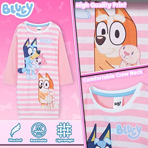 Bluey Nightdress for Girls (Pink, 4-5 Years)